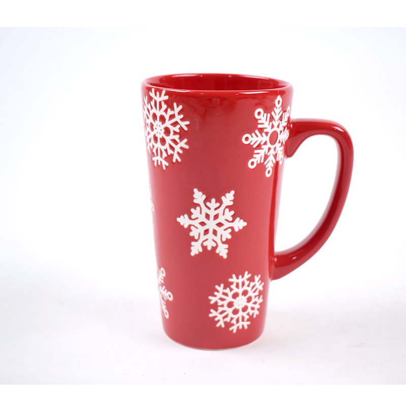 Wholesale Christmas Decoration Biscuits Canisters Ceramic LFGB Food Grade Retro Xmas Food Storage Jar With Bamboo Lid
