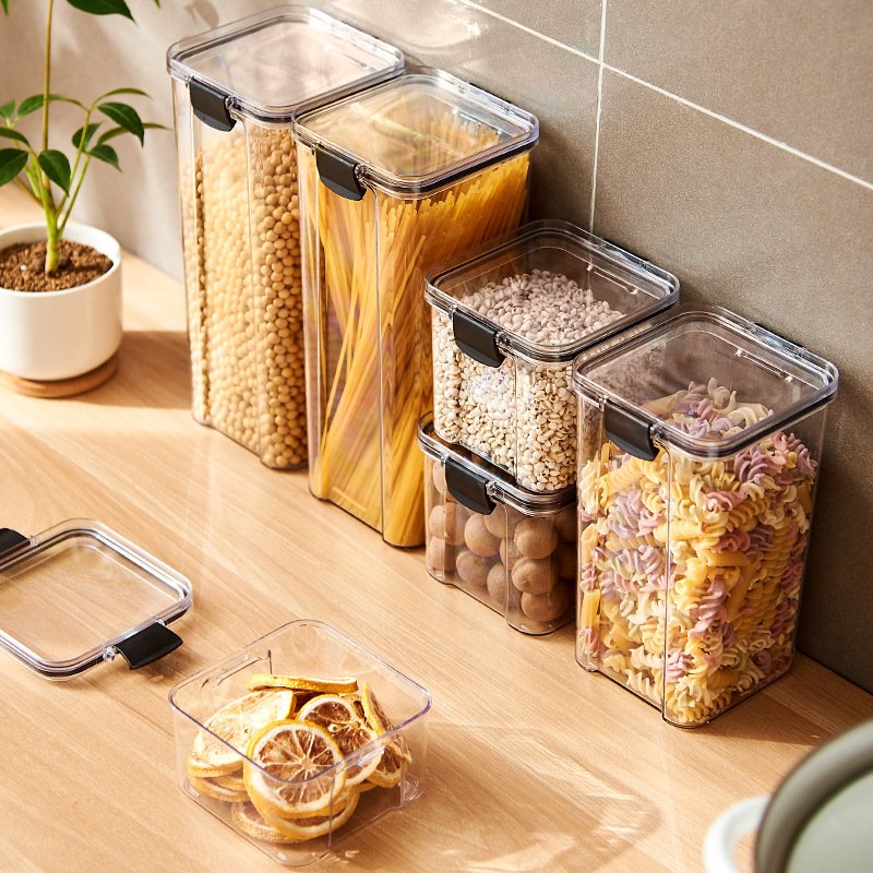 Cheap price 1800ml Food Storage Container Stackable Plastic Canister Jar