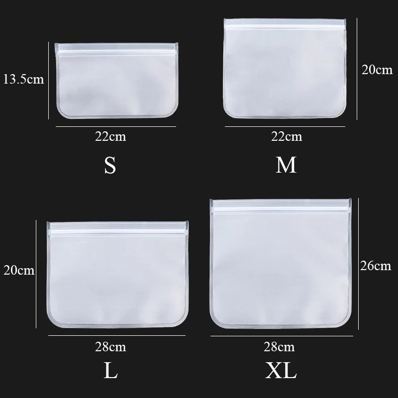 DS1270 Reusable Food Vacuum Storage Bags Leakproof Fresh Wrap Ziplock Freezer Sealed Bags Silicone Food Storage Bag EVA