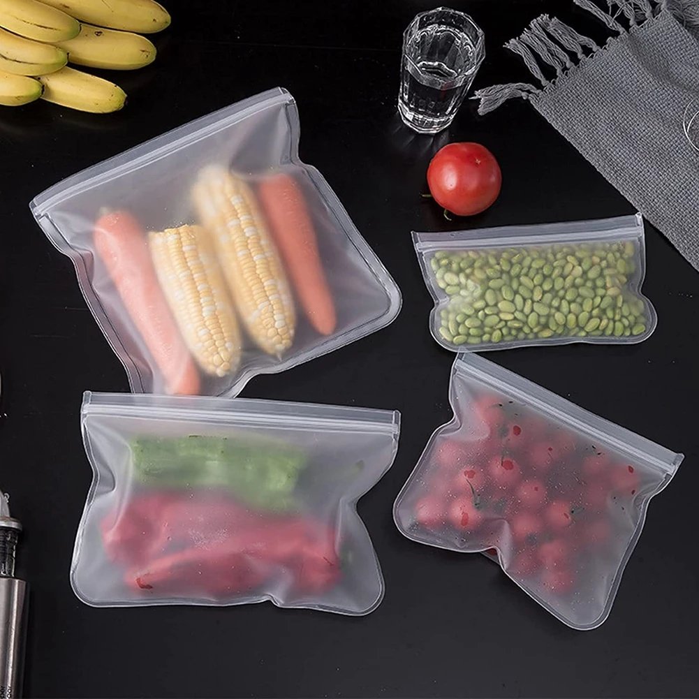 DS1270 Reusable Food Vacuum Storage Bags Leakproof Fresh Wrap Ziplock Freezer Sealed Bags Silicone Food Storage Bag EVA