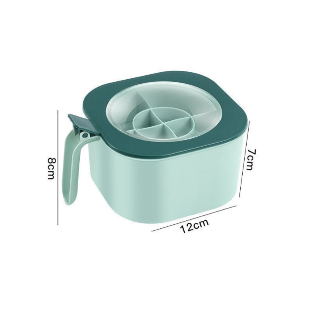 Multi-Use Plastic Spice Jar with Spoon Salt Pepper Jars Pots Seasoning Combination for Kitchen Household Goods for Food Storage