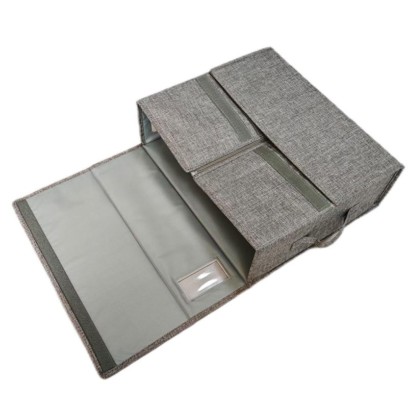 Foldable bedding sheet storage box with window closet bed sheet organizer set containers for blankets quilt pillow cubes