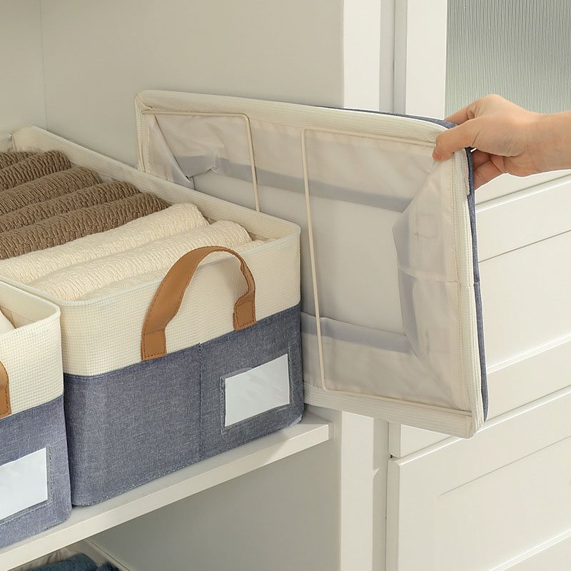 Modern rectangular storage boxes are multi - functional and foldable and are used to store toys clothes and sundries