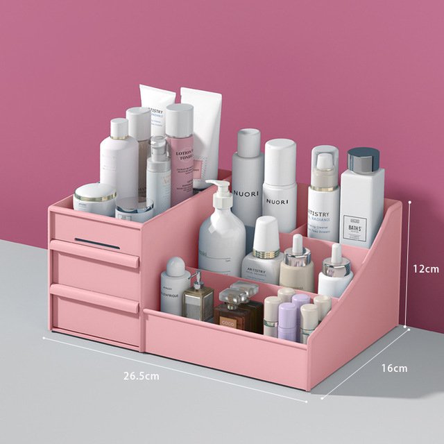 Custom Desktop Stationery Organizer Cosmetics Makeup Multifunctional Storage Box Plastic Drawer Storage For Office