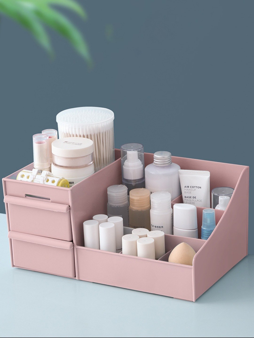 Custom Desktop Stationery Organizer Cosmetics Makeup Multifunctional Storage Box Plastic Drawer Storage For Office