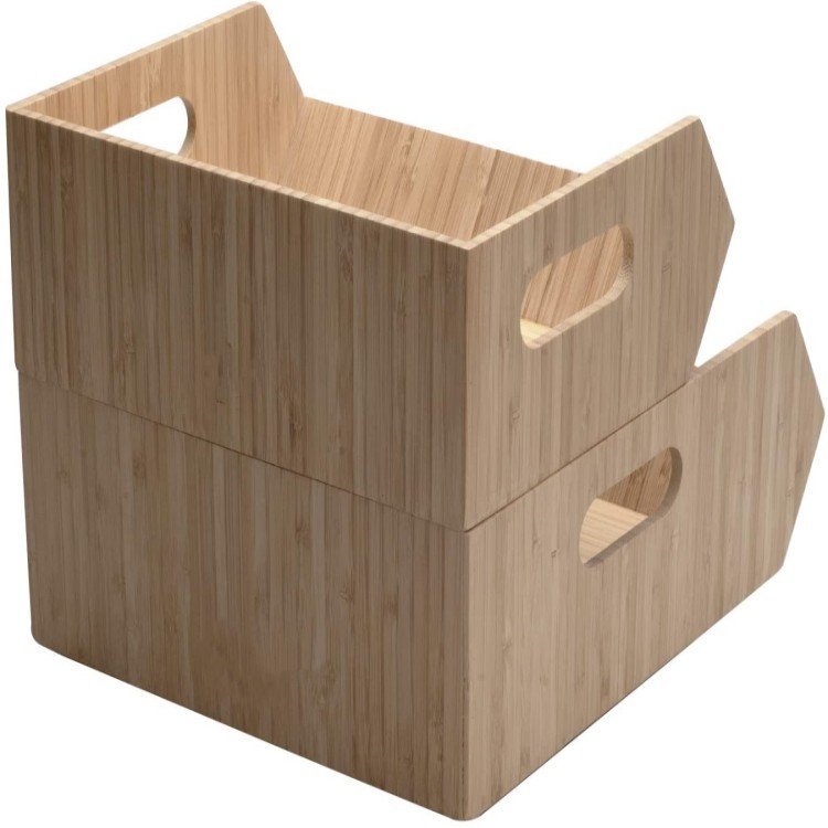 Hot selling Bamboo kitchen storage rack fruit storage shelf