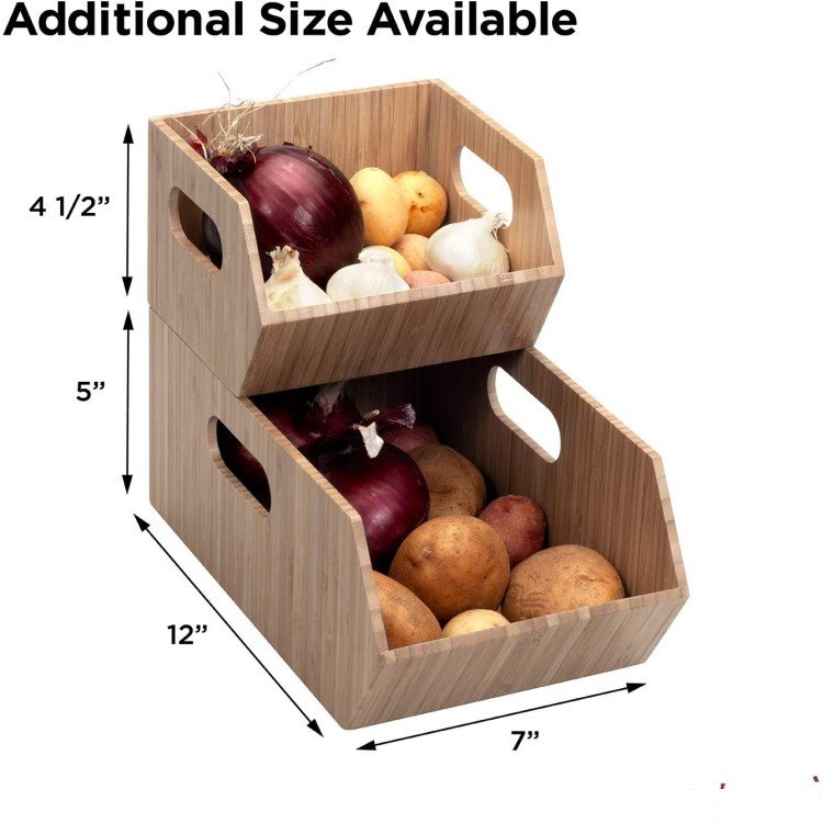 Hot selling Bamboo kitchen storage rack fruit storage shelf
