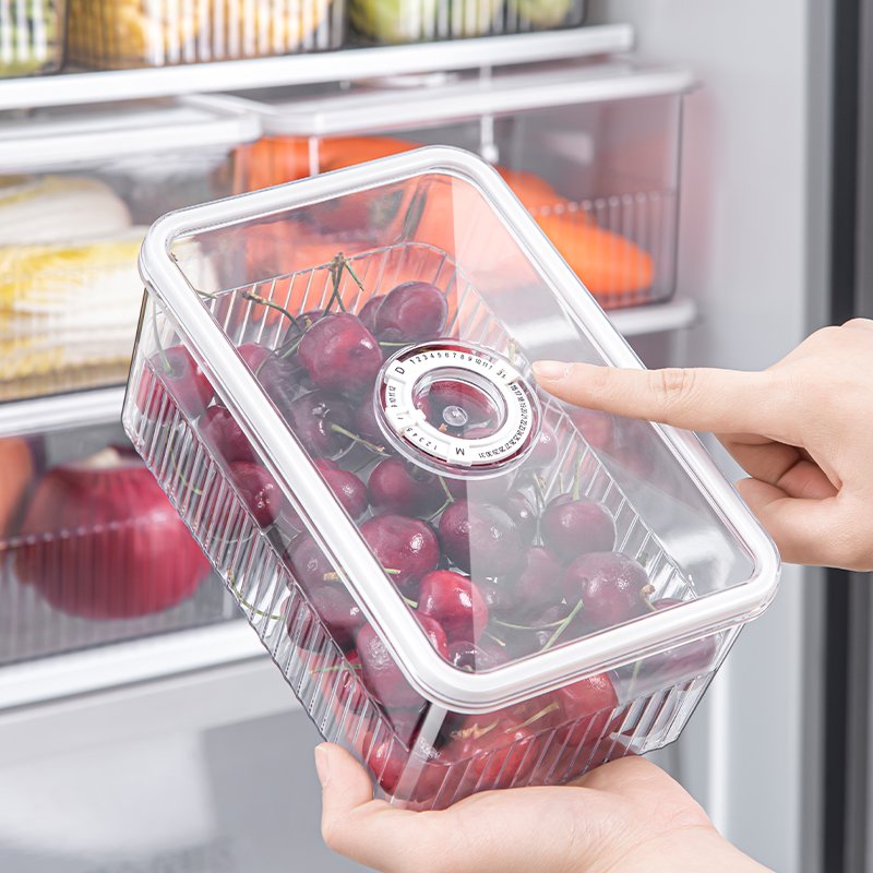 Wannuo Three-piece food container set Refrigerator organizer bin Fresh-keeping food storage boxes Kitchen food container