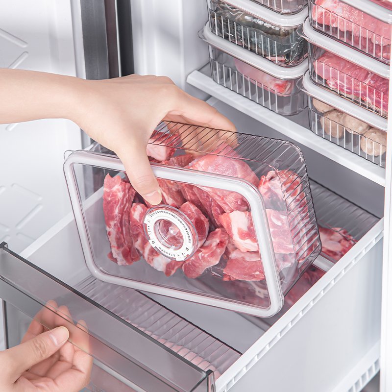 Wannuo Three-piece food container set Refrigerator organizer bin Fresh-keeping food storage boxes Kitchen food container