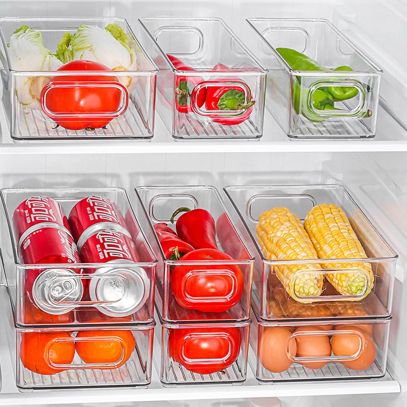 Promotional Price Household Clutter Sorting Tool Transparent Acrylic Storage Box Refrigerator Food Storage Box