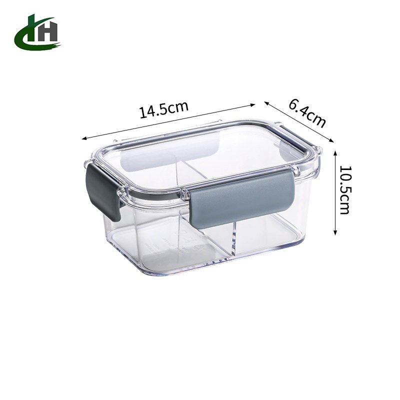 Microwave Safe Fresh Food Storage Container Lock Airtight 3 compartments Plastic Food Crisper Lunch Box