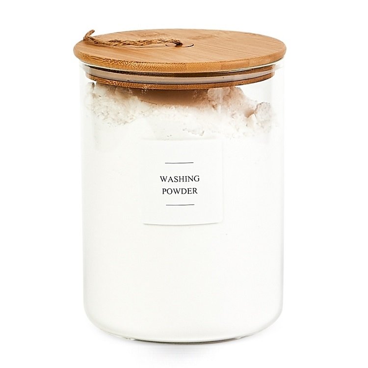 Food Storage Round High Borosilicate Glass Food Airtight Jar With Kitchen Storage Glass Jar With Bamboo Lid