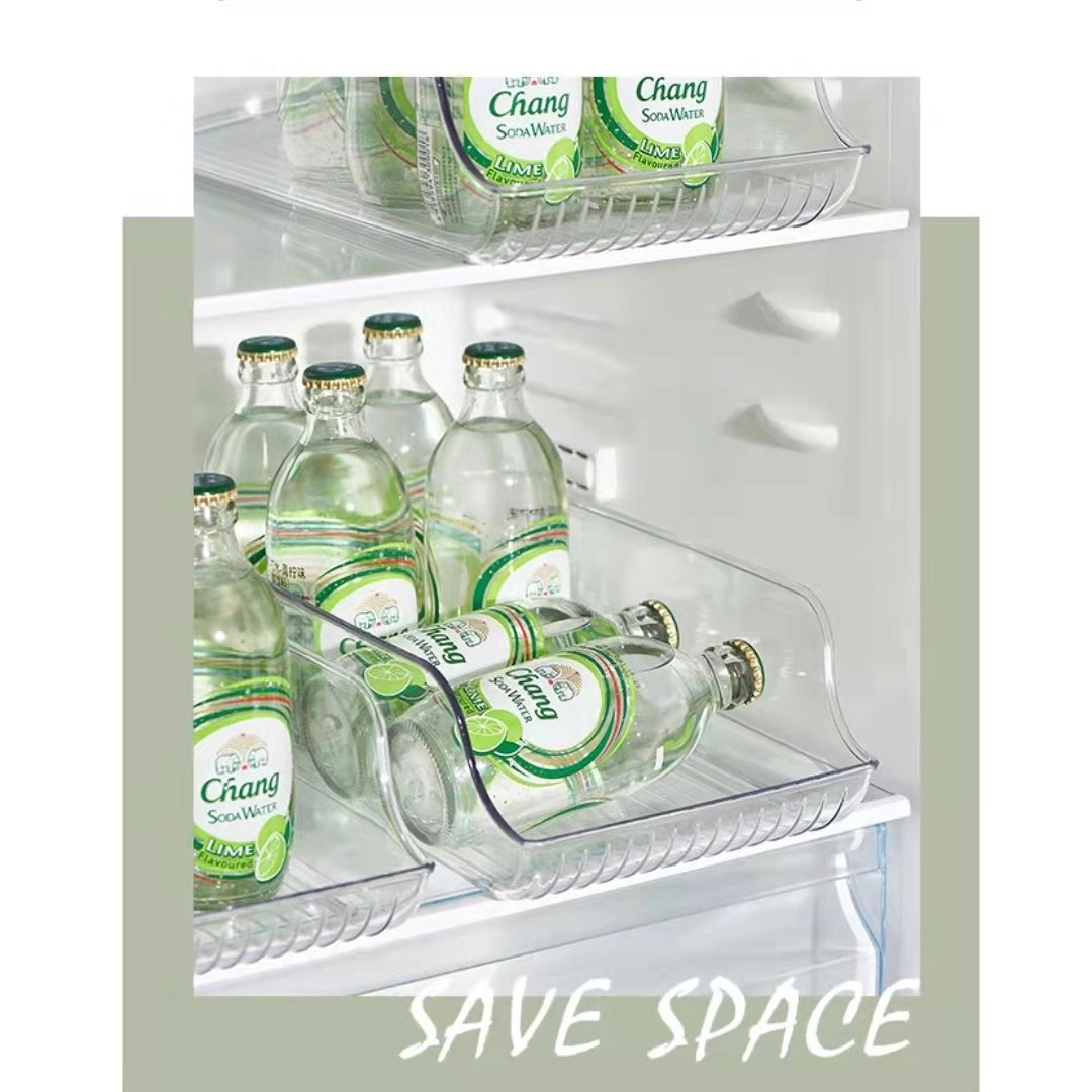 Curved Drawer Storage Box for Fridge Beer Cola Cans Kitchen Dressing Food for Lunches Durable and Practical