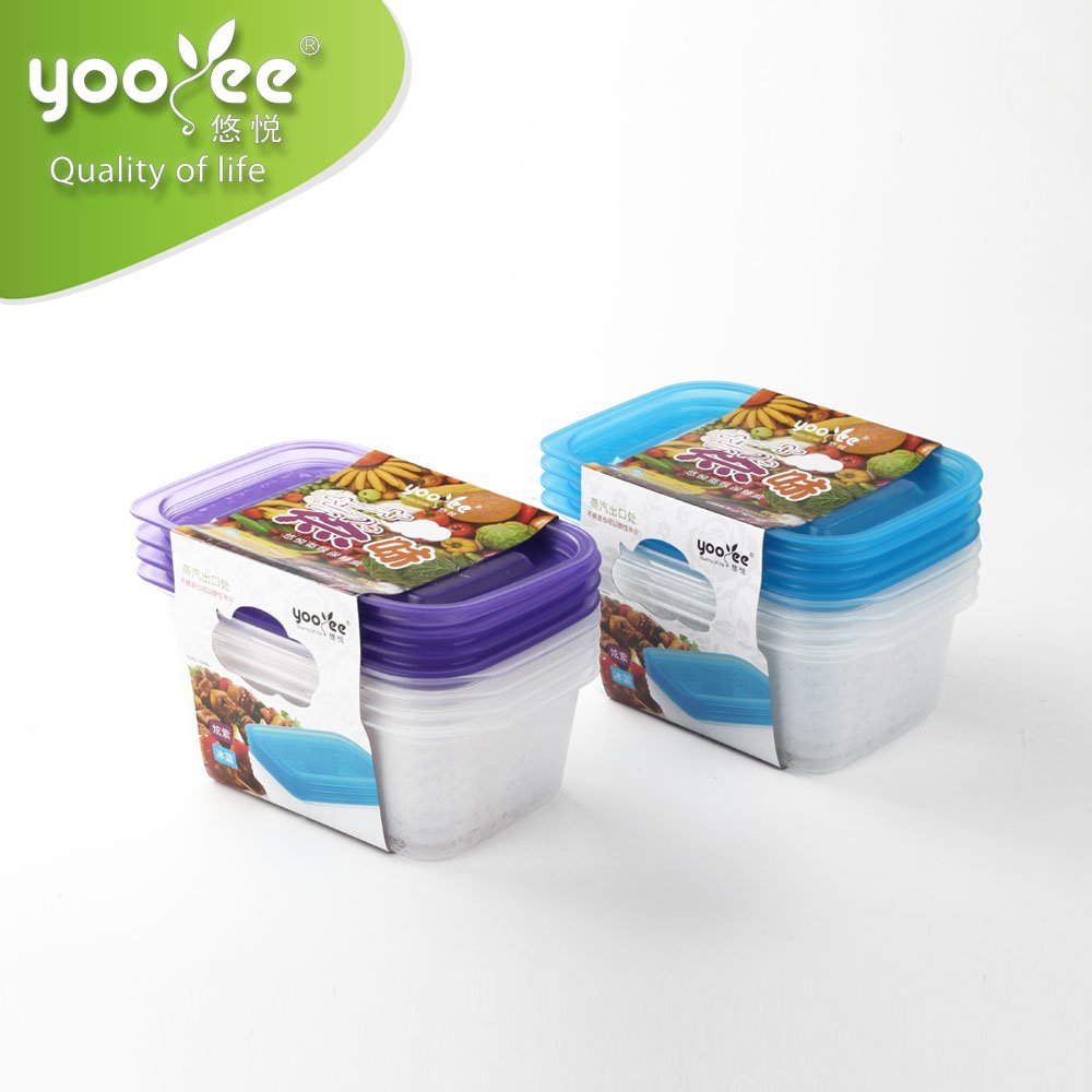 Housewares Recycle Food Storage Boxes Storage Boxes & Bins Foldable Food Containers 4 Pcs Set Shantou Plastic Rectangle Modern