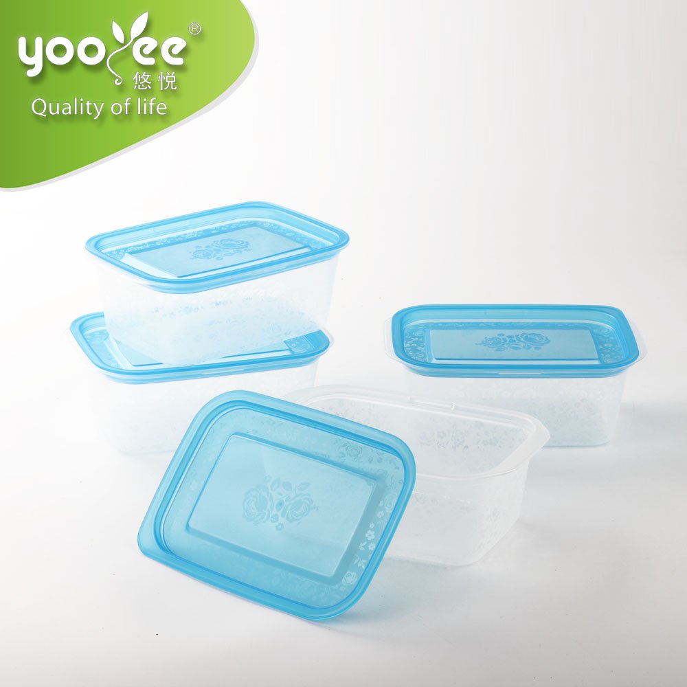 Housewares Recycle Food Storage Boxes Storage Boxes & Bins Foldable Food Containers 4 Pcs Set Shantou Plastic Rectangle Modern