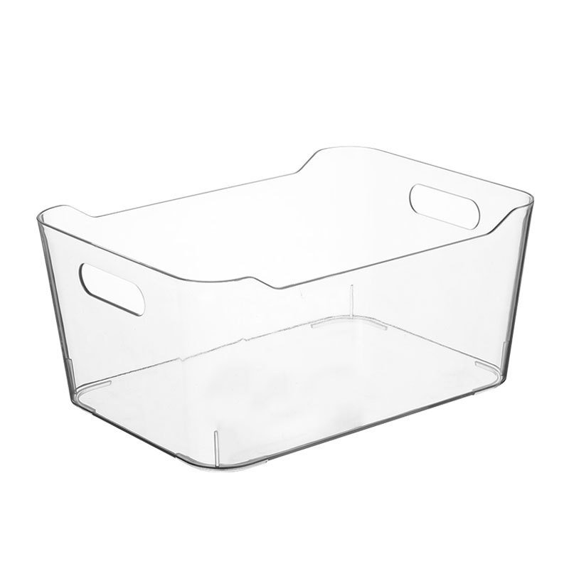 Stackable Plastic Clear Refrigerator Food Storage Organizer Bins for Kitchen Countertop Household Storage Containers