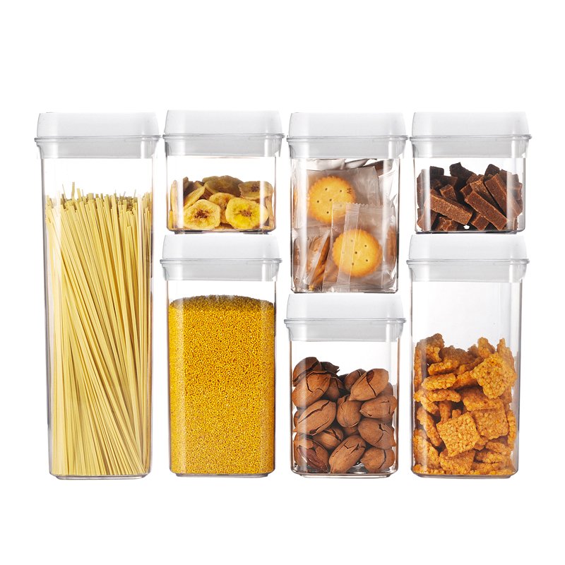 Clear Plastic Airtight Food Storage Containers for Kitchen Storage