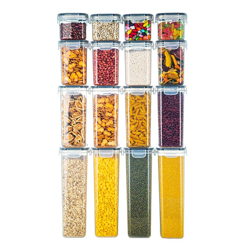 Clear Plastic Airtight Food Storage Containers for Kitchen Storage
