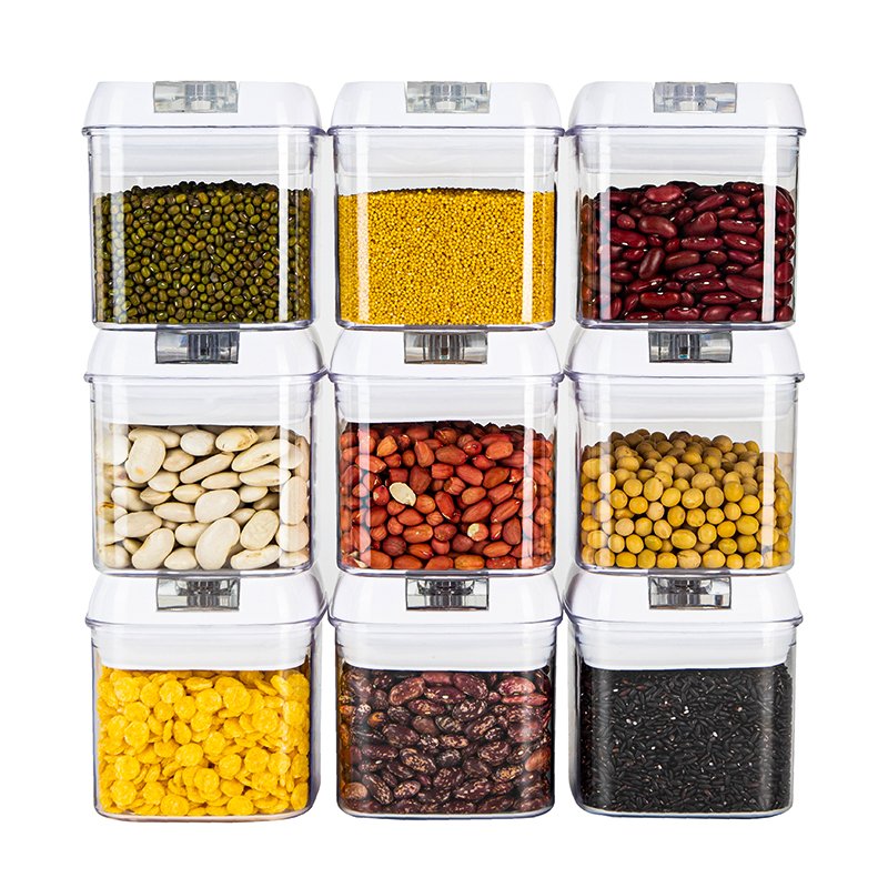 Clear Plastic Airtight Food Storage Containers for Kitchen Storage