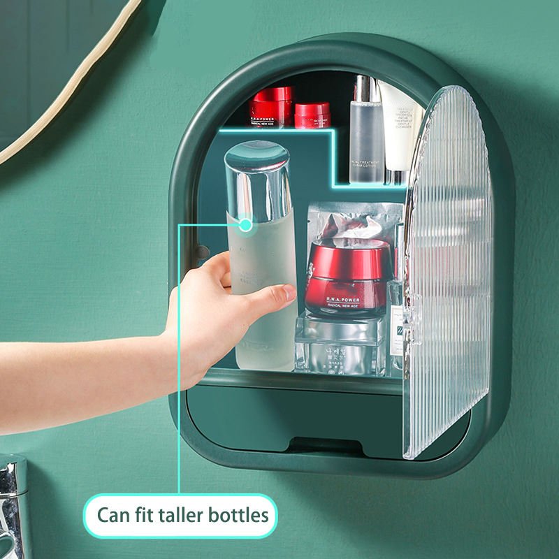 China Wholesale Price Waterproof Plastic Cosmetic Makeup Wall Hanging Storage Box Organizer with Lid Plastic Storage Boxes