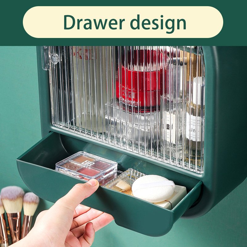 China Wholesale Price Waterproof Plastic Cosmetic Makeup Wall Hanging Storage Box Organizer with Lid Plastic Storage Boxes