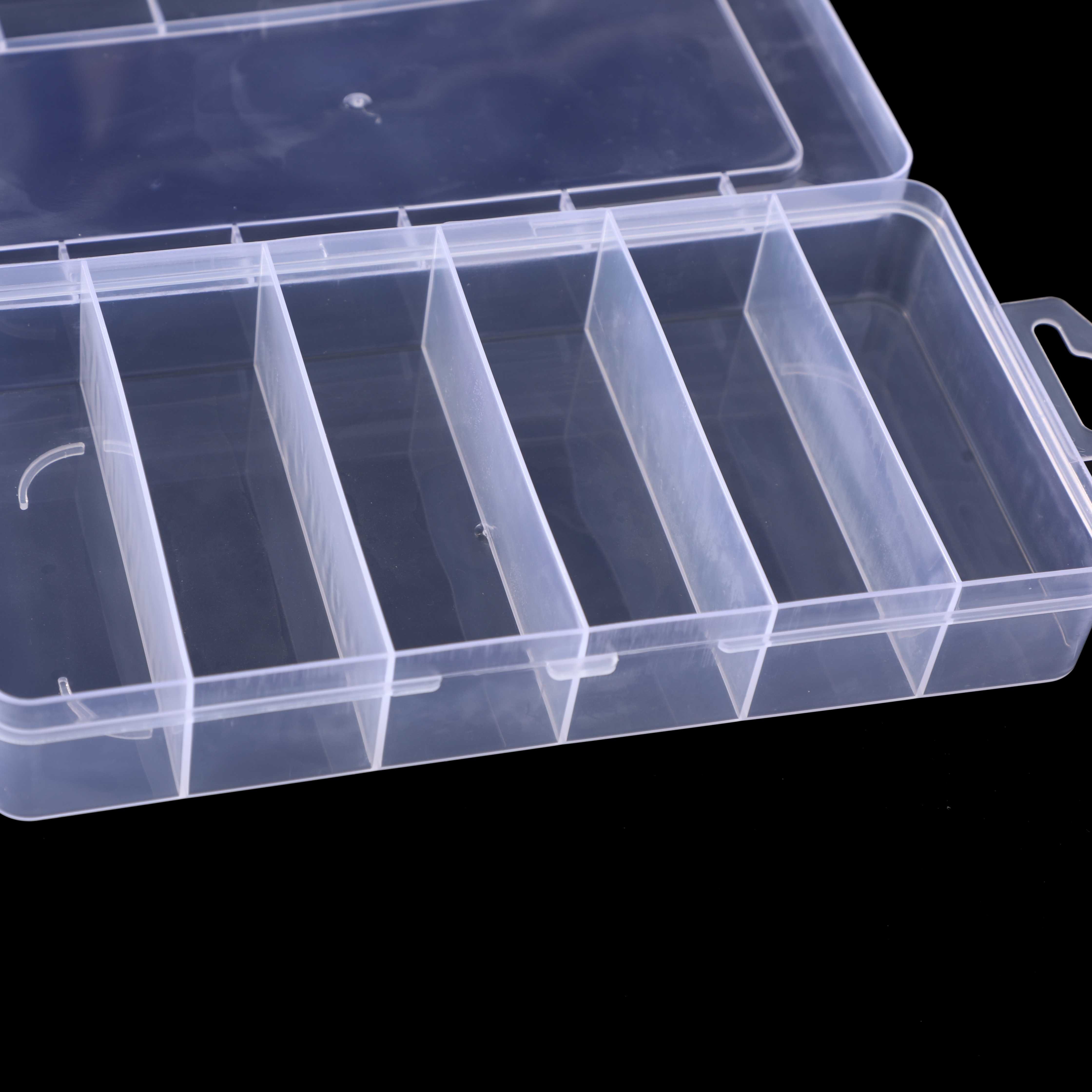 Low MOQ Food grade transparent 6 Lattices One Day Pill Box Removable Jewelry Parts Storage Box