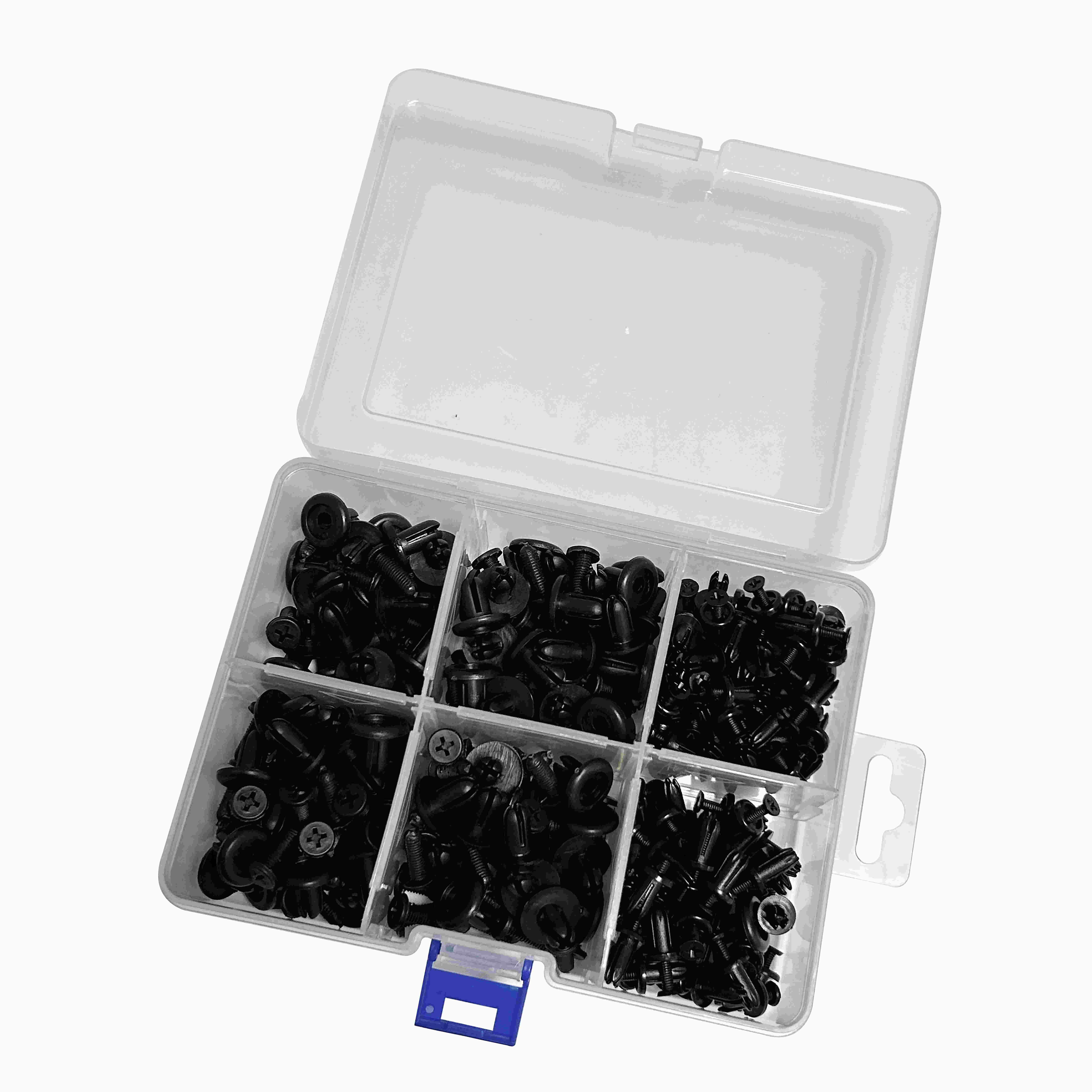 Low MOQ Food grade transparent 6 Lattices One Day Pill Box Removable Jewelry Parts Storage Box