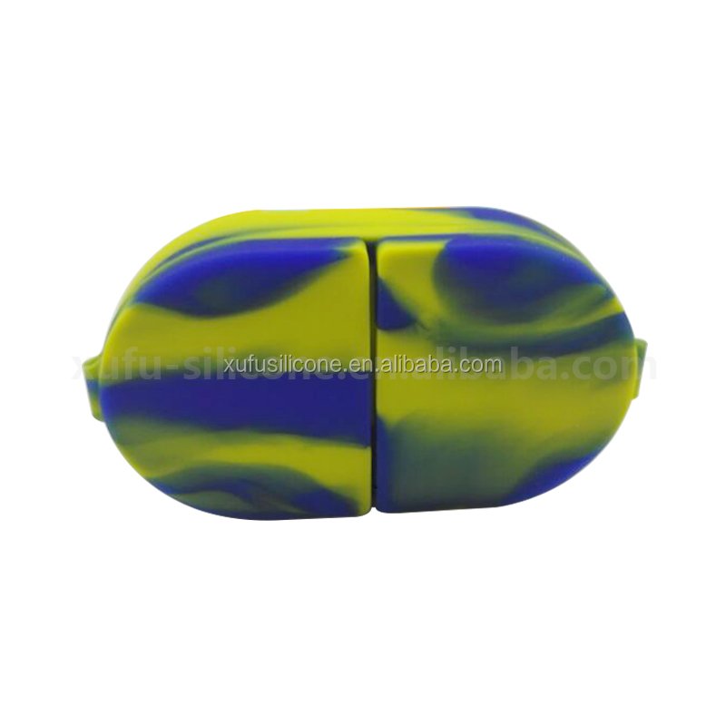 Double Layer Cosmetic Case Small Size Silicone Jar/Hand Sanitizer Container Silicone Storage Box