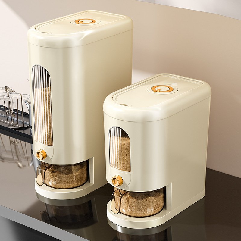New Large Capacity Rice Dispenser Container Standing Rice Grain Storage Box Moisture-proof Grains Dispenser