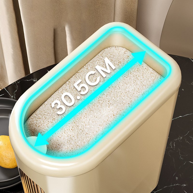 New Large Capacity Rice Dispenser Container Standing Rice Grain Storage Box Moisture-proof Grains Dispenser