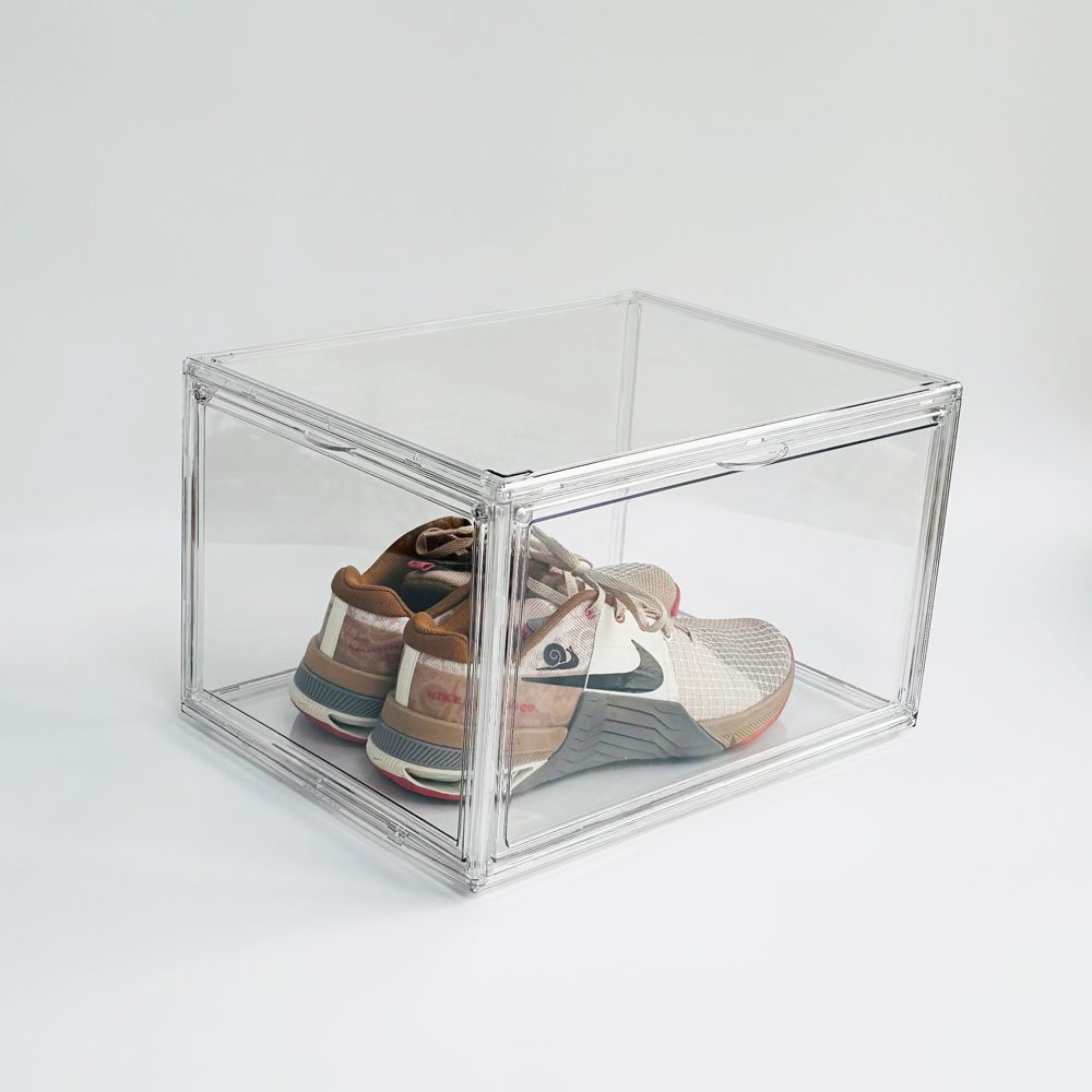 China Wholesale Competitive Price Clear Shoe Organizer Plastic Transparent Stackable Sneaker Shoe Storage Boxes