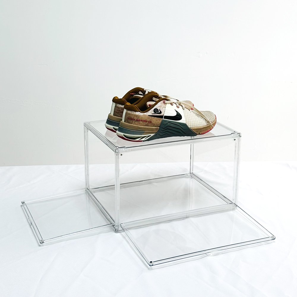 China Wholesale Competitive Price Clear Shoe Organizer Plastic Transparent Stackable Sneaker Shoe Storage Boxes