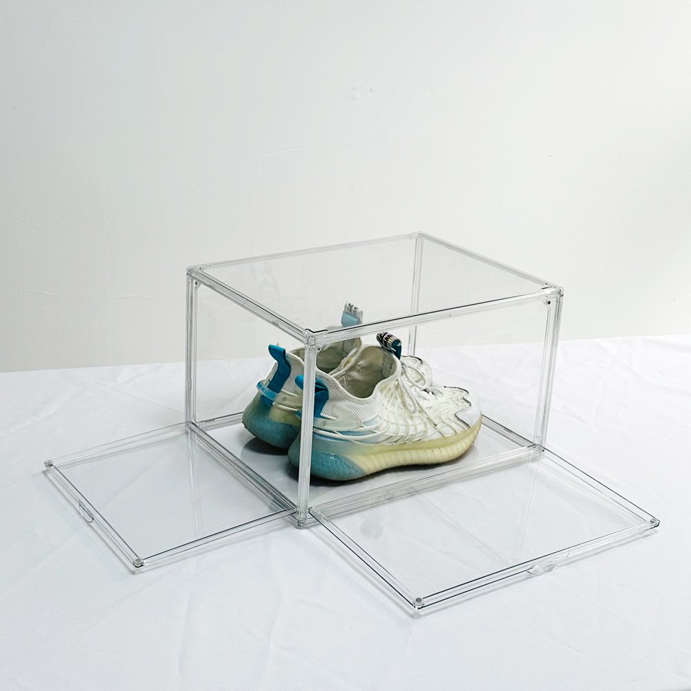 China Wholesale Competitive Price Clear Shoe Organizer Plastic Transparent Stackable Sneaker Shoe Storage Boxes