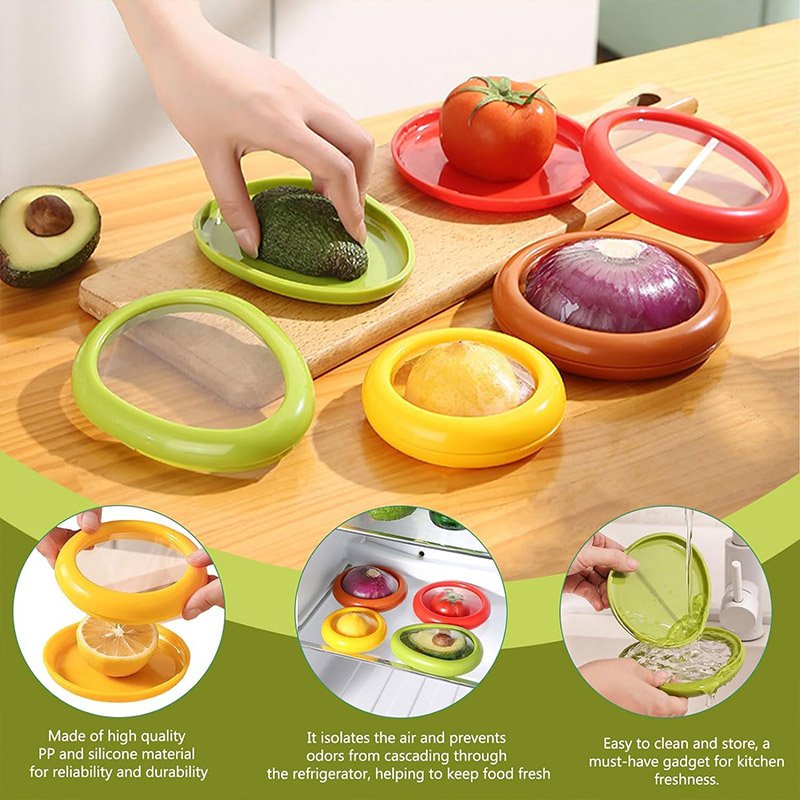 Reusable Silicone Film Sealed Refrigerator Fruit Vegetable Crisper Box Food Fresh Saver Storage Container Box with Lid