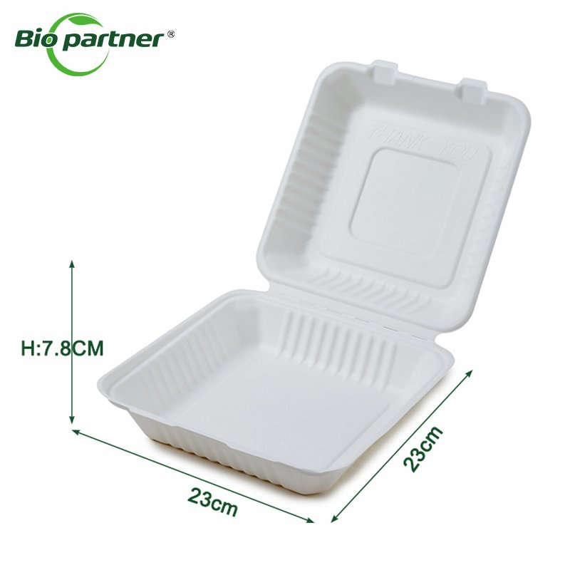 A48 Promotion 15%off ecofriendly bamboo paper pulp food container takeaway lunch storage sandwich box product disposable