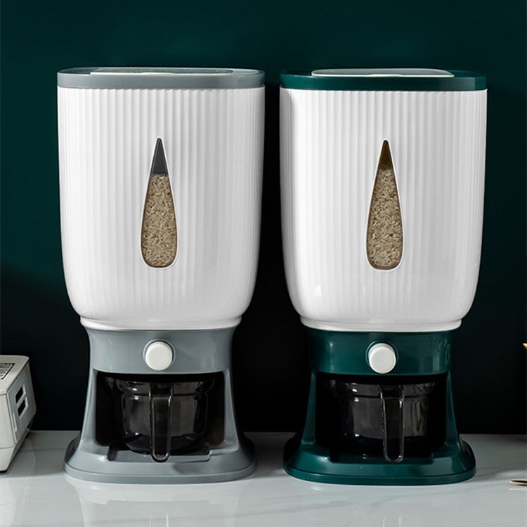 Good Quality Containers Moisture-proof Insect-proof Rice Dispenser Cereal Bucket Storage Box with Lid Measuring Cup for Dry Food
