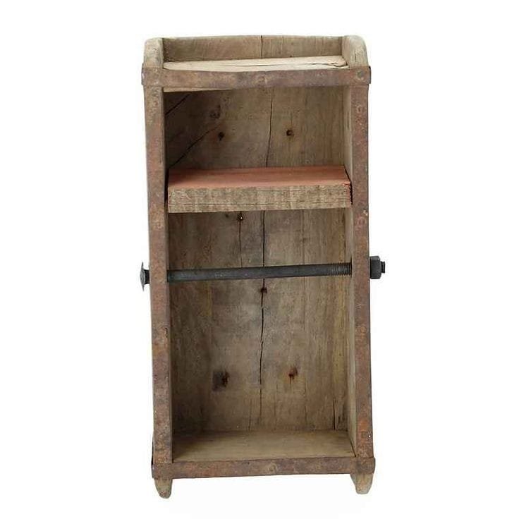 Antique Wooden Toilet Paper Holder for Home Restaurant & Hotel Decor Unique Storage Organizer Kitchen Bathroom Use Packed Box