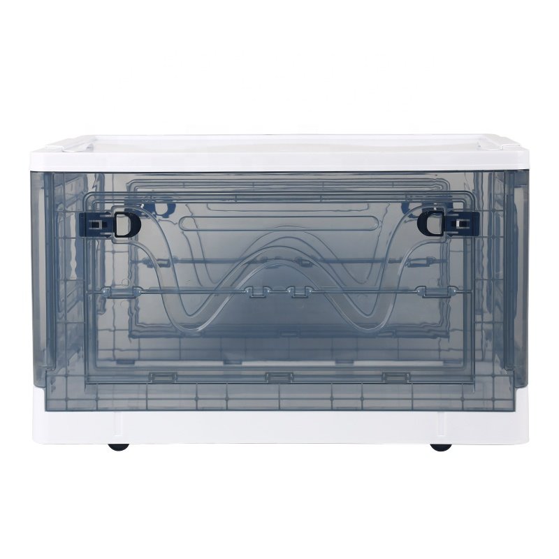 Custom Plastic Organizer Box collapsible storage bins Stacking Clothing Folding Camping Storage Box With Wheels For Organizer