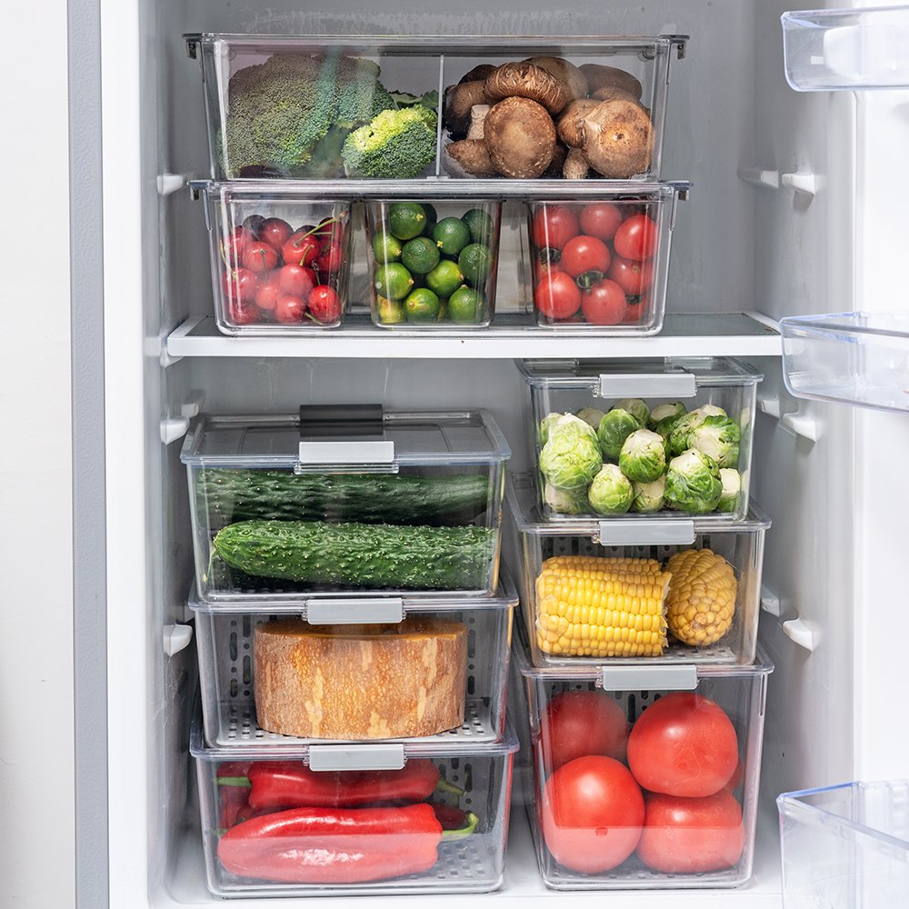 Cheap wholesale kitchen fridge acrylic plastic storage box