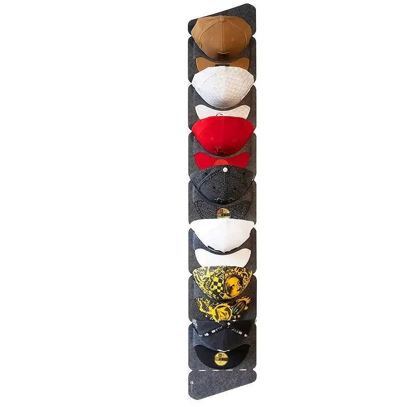 14 Pocket Foldable Grey Hat Organizer round Baseball Cap Display Rack Storage Functional Felt Hat Rack
