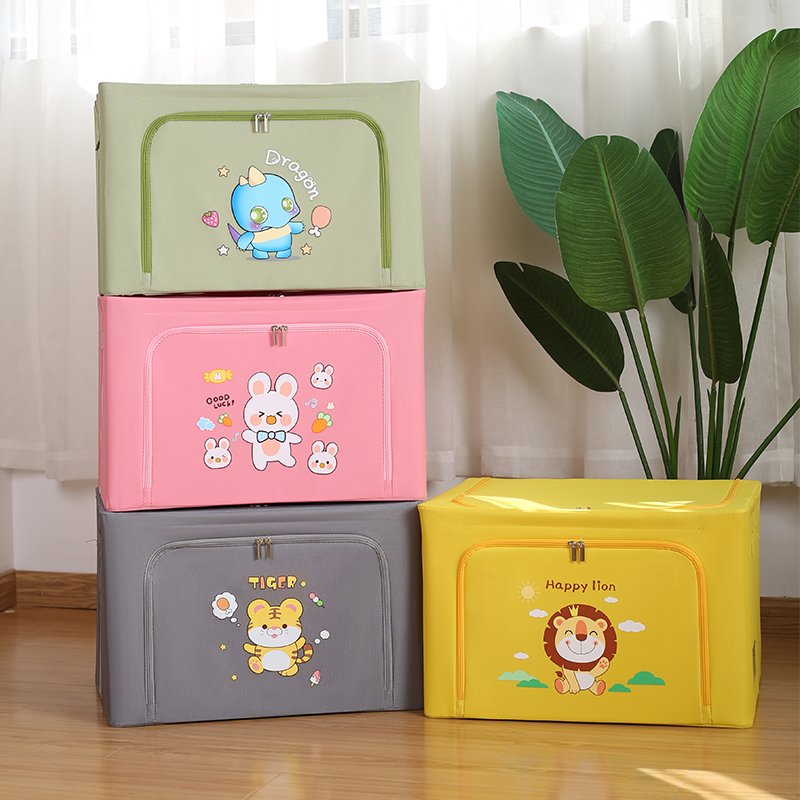 Hot Sale Kids Cartoons Pattern Toys Dolls Organizer Storage Closet Storage Bag Organizer Storage Boxes
