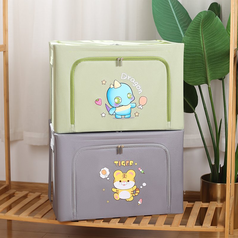 Hot Sale Kids Cartoons Pattern Toys Dolls Organizer Storage Closet Storage Bag Organizer Storage Boxes