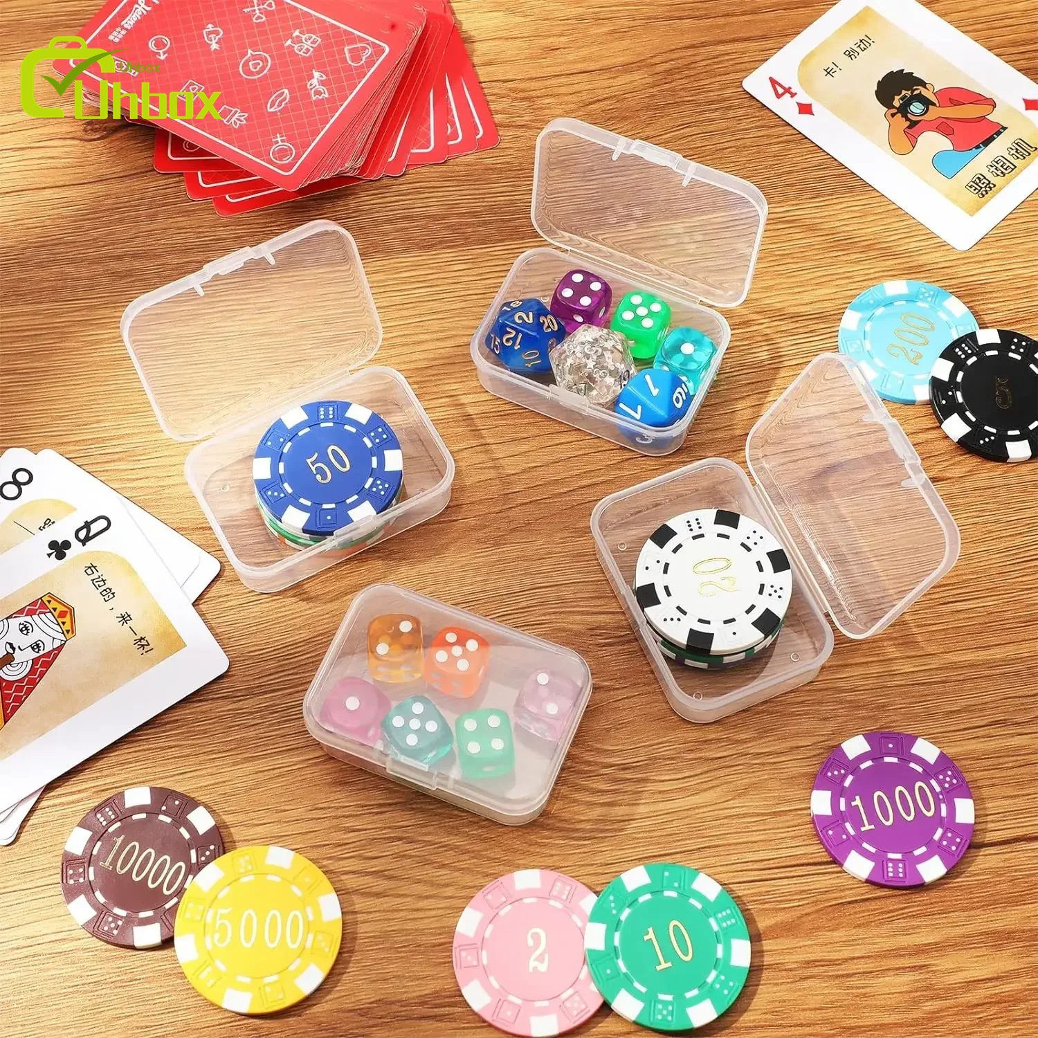 Clear Plastic Rectangle Bead Storage Container with Hinged Lid Organizing Small Items Storage Box Mini Plastic Storage Box