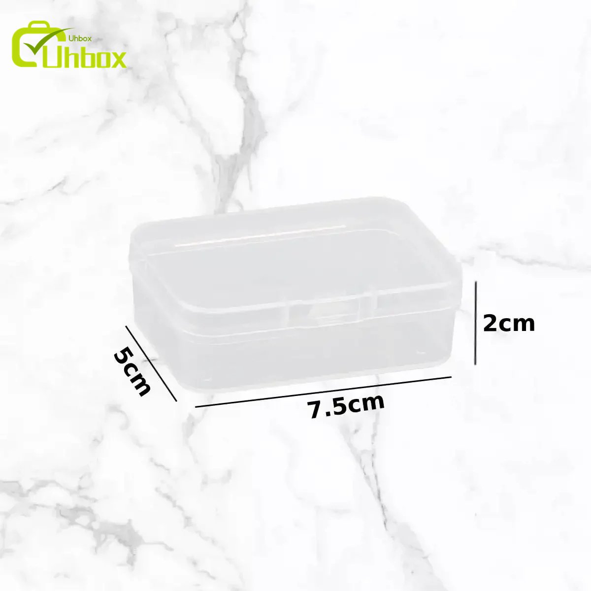 Clear Plastic Rectangle Bead Storage Container with Hinged Lid Organizing Small Items Storage Box Mini Plastic Storage Box
