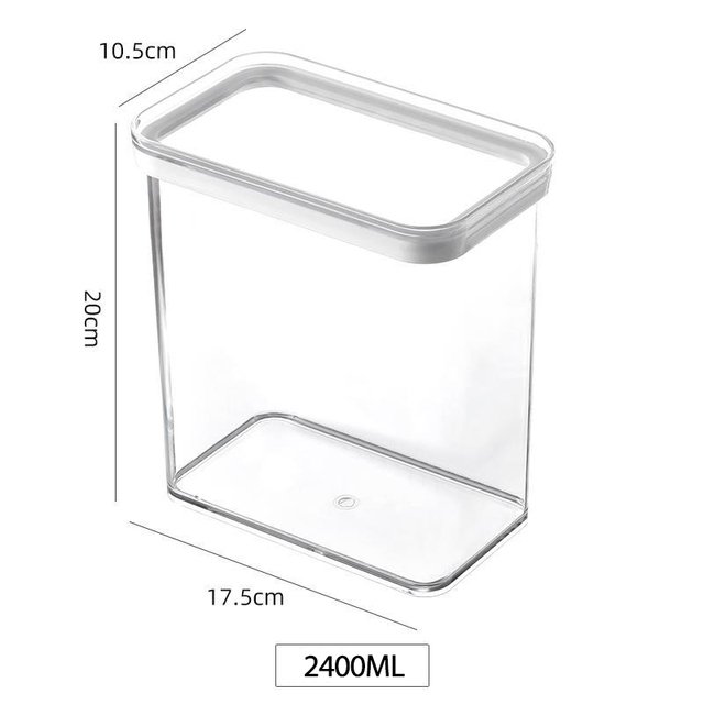 DS1484 Kitchen Sealed Container Box Can Transparent Plastic Refrigerator Organizer Cabinet Hanging Food Storage Container