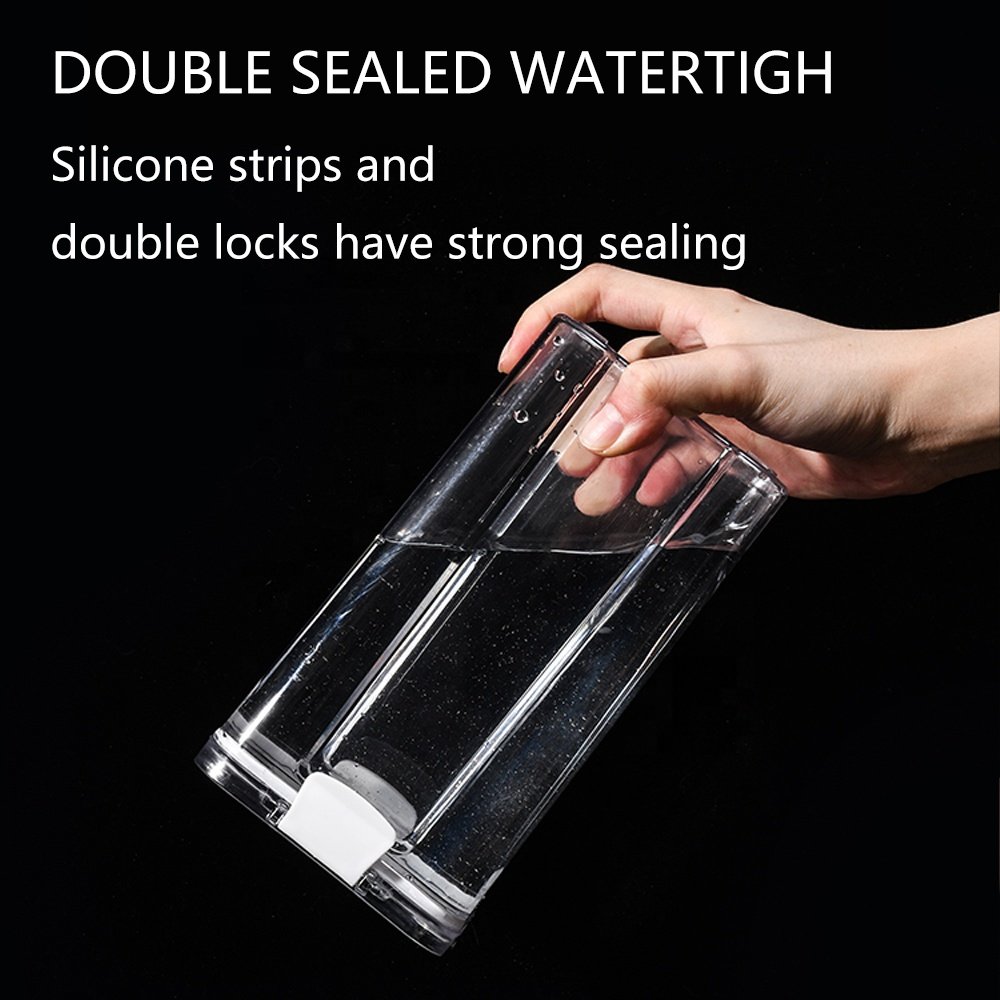 460/700/950/1300/1800ml Kitchen BPA Free Plastic Dry Food Canisters Airtight Food Container Pantry Organization and Storage Box