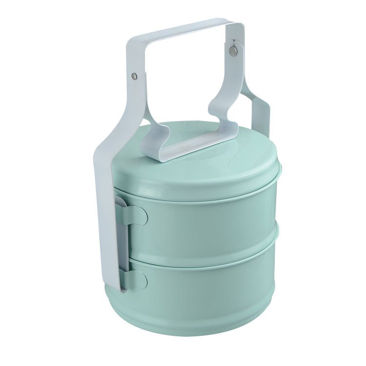 Custom printed 2/3/4 Layers 14/16/18cm enamel tiffin carrier food storage box enamel lunch Box