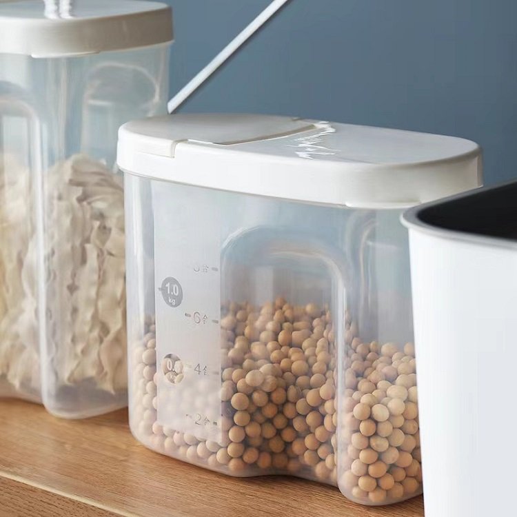 URU Plastic Kitchen Dry Food Organizer Food Storage Containers Set for Pantry