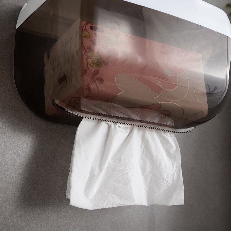 Wholesale Toilet Waterproof Wall-mounted Pumping Box Plastic Toilet Tissue Box Punch-free Toilet Roll Paper Storage Box