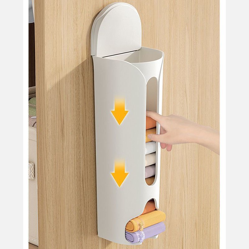 Transparent Plastic Closet Socks Underwear Organizer Wall-Mounted Storage Box Multifunctional Design Rectangle Shape PP Material